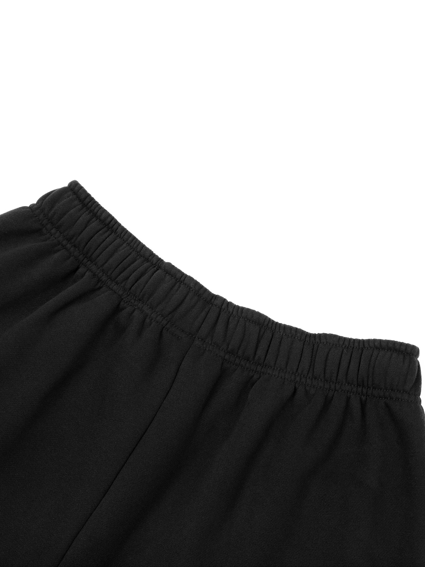 Ninja Black Sweatpants (Contrast-Stitched Fleece Sweatpants)