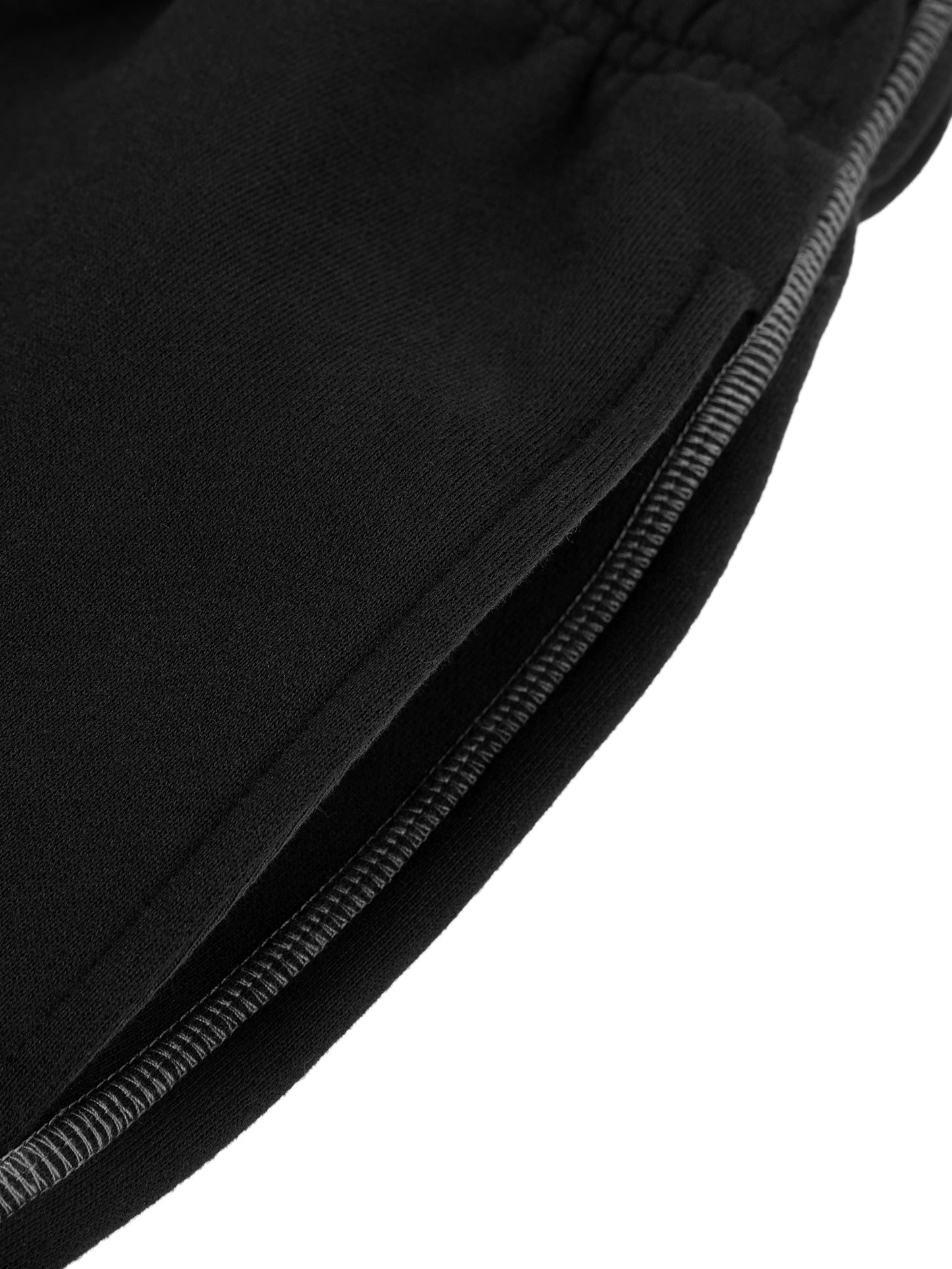 Ninja Black Sweatpants (Contrast-Stitched Fleece Sweatpants)